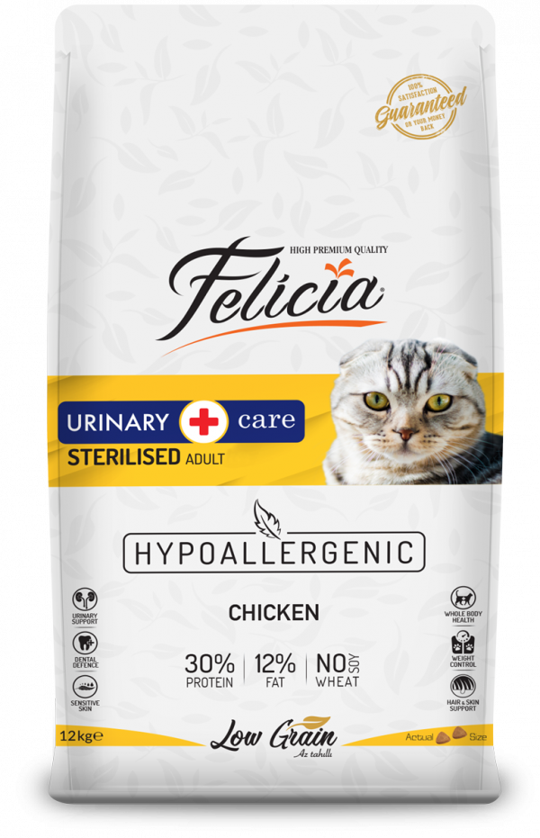 Felicia sterilised cat chicken